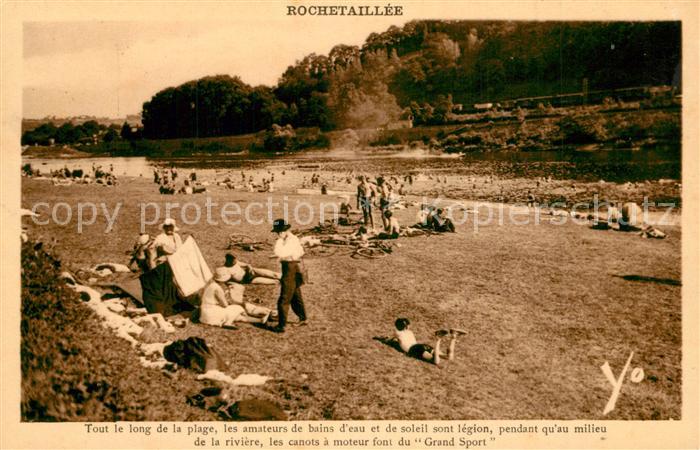 Rochetaillee-sur-Saone Plage le long de la rivière