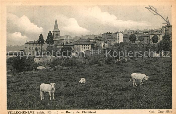 Villecheneve Route de Chambost des vaches Eglise