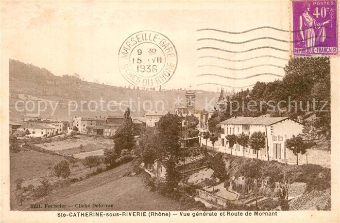 Sainte-Catherine Rhone Vue Generale et Route de Mornant