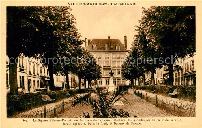 Villefranche en Beaujolais Square Etienne Poulet Place de la Sous