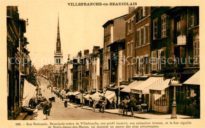 Villefranche en Beaujolais Rue Nationale