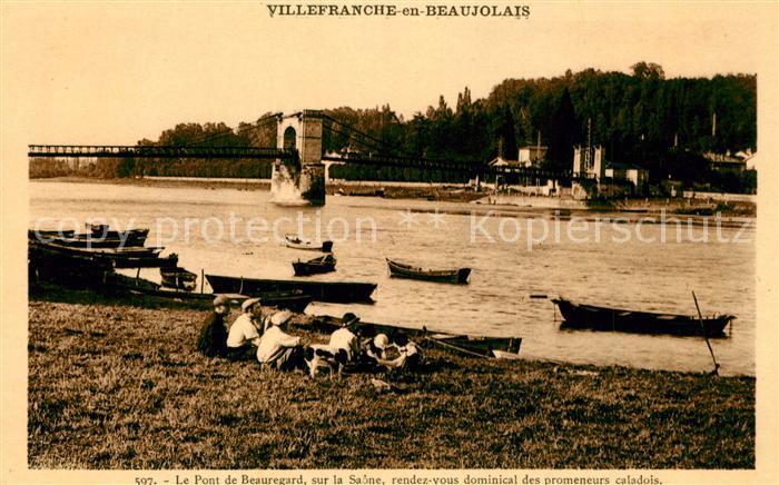 Villefranche en Beaujolais Pont de Beauregard sur la Saone