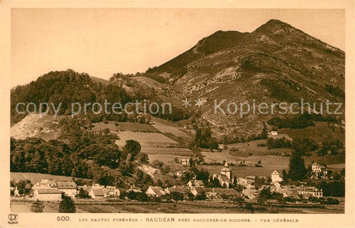 Baudean Vue Generale et les montagnes Hautes Pyrénées