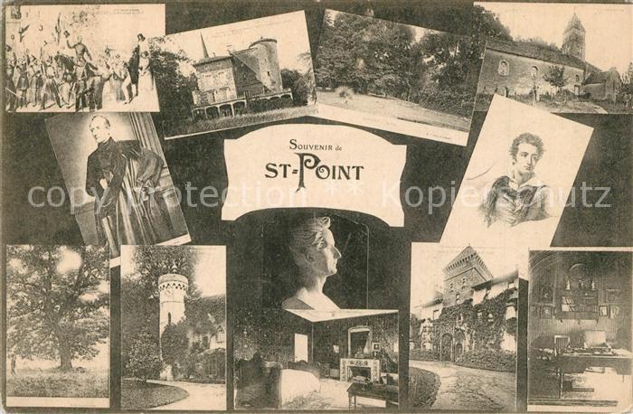 Saint-Point Souvenir de la ville Monument Statues Chateau