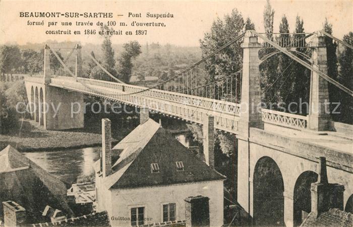 Beaumont-sur-Sarthe Pont Suspendu
