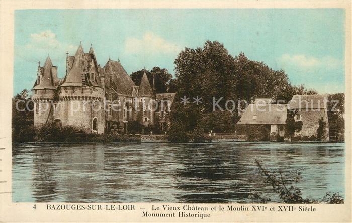 Bazouges-sur-le-Loir Chateau et Moulin Monument Historique