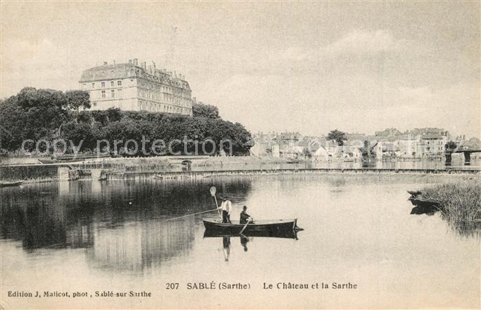 Sable-sur-Sarthe Chateau et la Sarthe