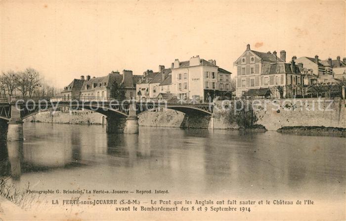 La Ferte-sous-Jouarre Pont avant le Bombardement des 8. et 9. Septembre 1914