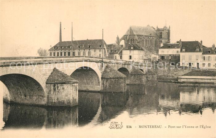 Montereau-sur-le-Jard Pont sur L_Yonne et L_Eglise