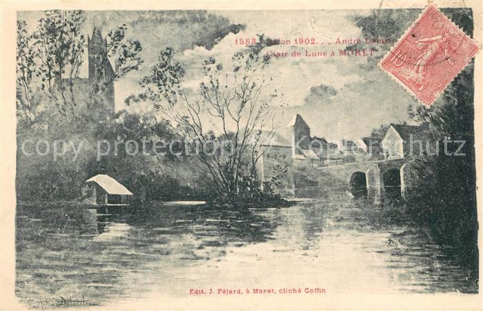 Moret-sur-Loing Clich? Coffin K?nstlerkarte