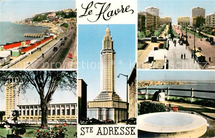 Le Havre Sainte Adresse Boulevard Albert 1. Hotel de Ville Eglise