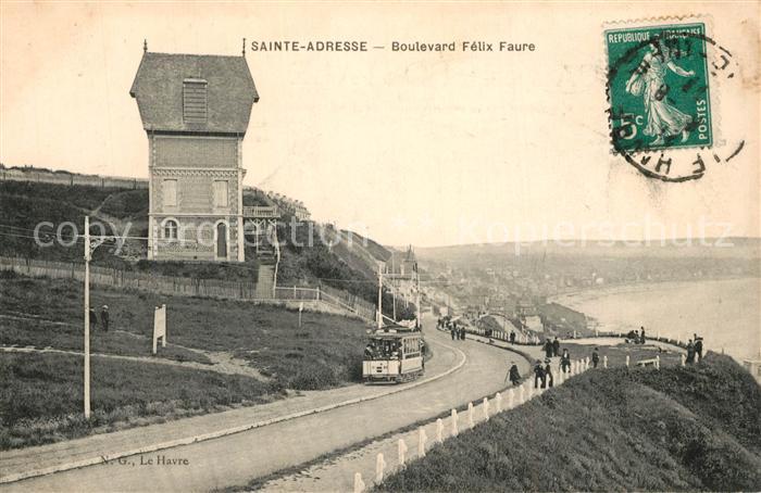 Sainte-Adresse Boulevard Felix Faure Strassenbahn