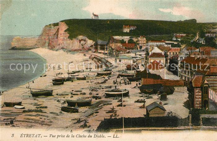 Etretat Vue prise de la Cloche du Daible