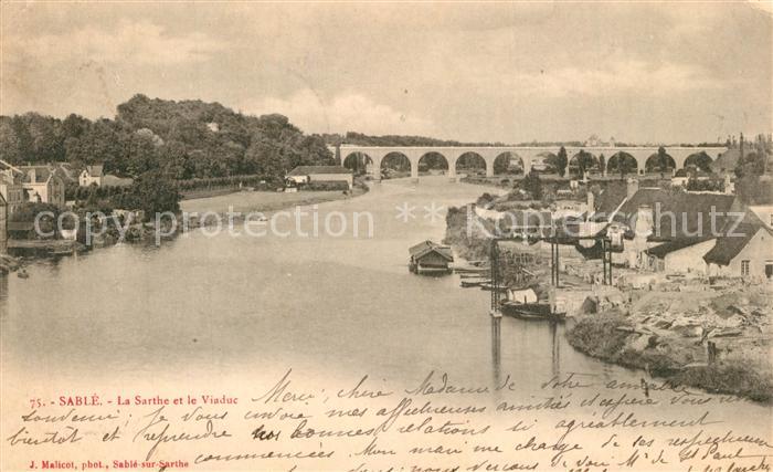 Sable-sur-Sarthe La Sarthe et le Viaduc