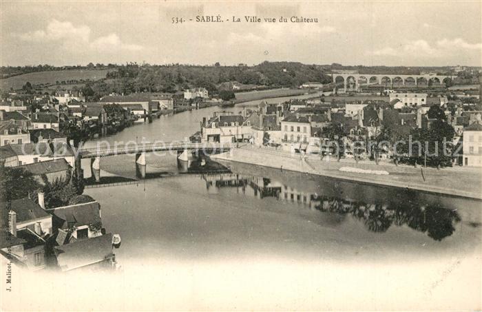 Sable-sur-Sarthe Ville vue du Chateau