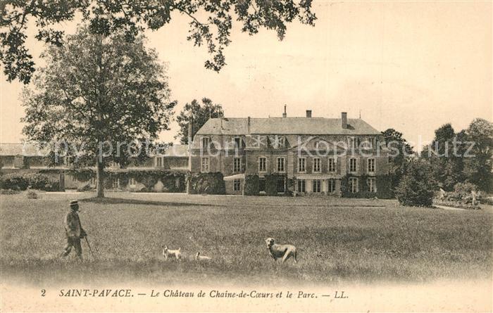 Saint-Pavace Chateau de Chaien de Coeurs et le Park