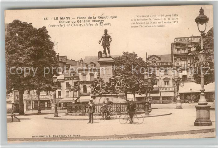 Le Mans Sarthe Statue du Genral Chanzy P?ace de la Republique