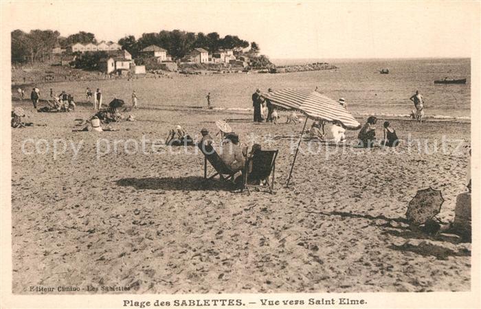 Les Sablettes La Plage vue vers Saint Elme Cote d Azur