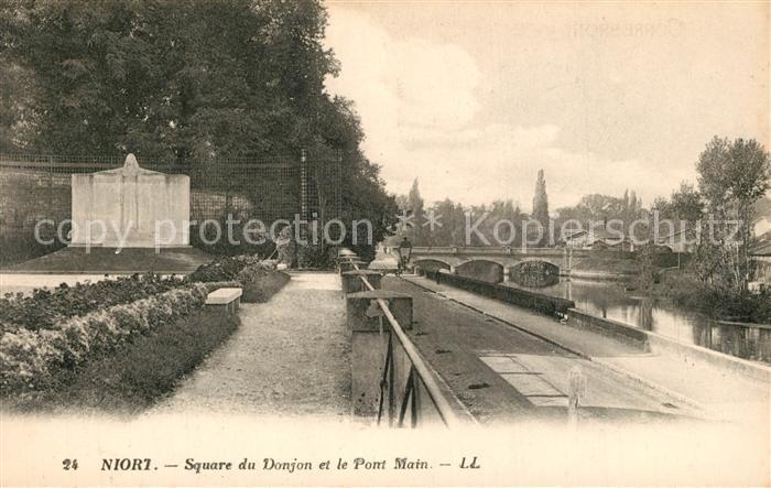 Niort 79 Square du Donjon et le Pont Main