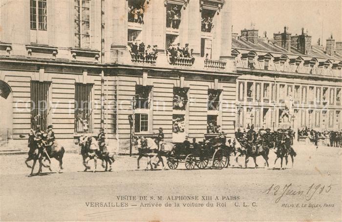 Versailles Yvelines Visite de S. M. Alphonse XIII a Paris Voiture du Roi