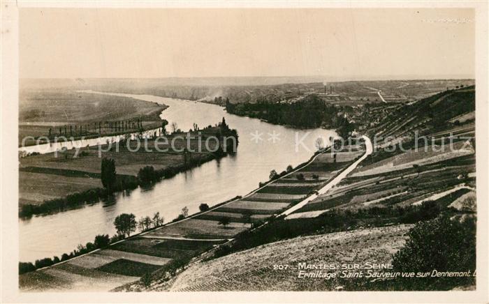 Mantes-sur-Seine Ermitage Saint Sauveur vue sur Dennemont