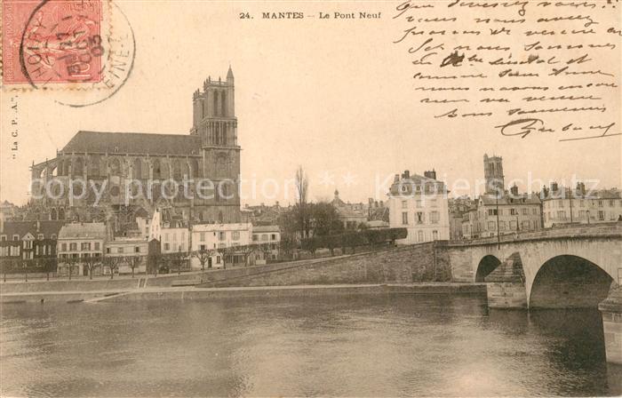 Mantes-la-Jolie Pont Neuf Cathedrale