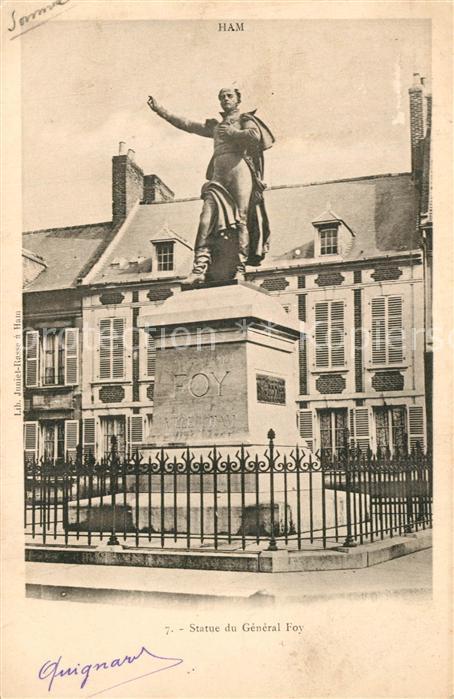 Ham Somme Statue du General Foy Monument