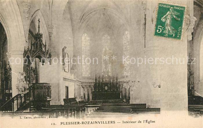 Plessier-Rozainvillers Le Intérieurde l'Eglise