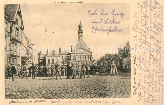 Peronne 80 Somme Marktplatz