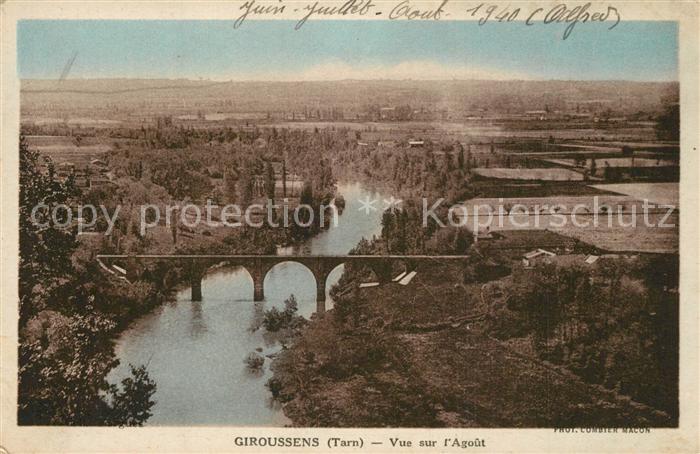 Giroussens Panorama vue sur l'Agout