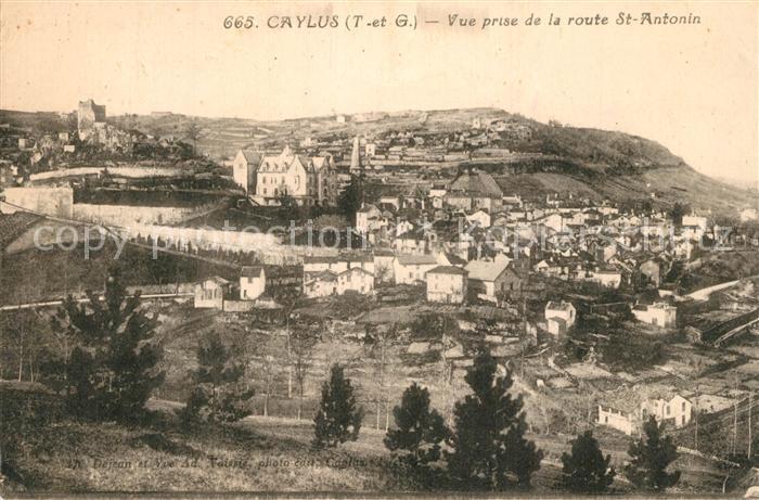 Caylus Vue prise de la Route Saint Antonin