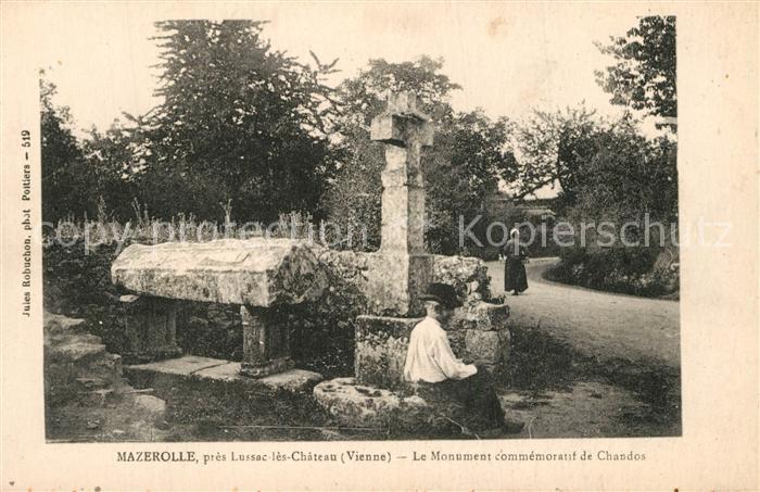 Mazerolles Vienne Le Monument commemoratif de Chandos