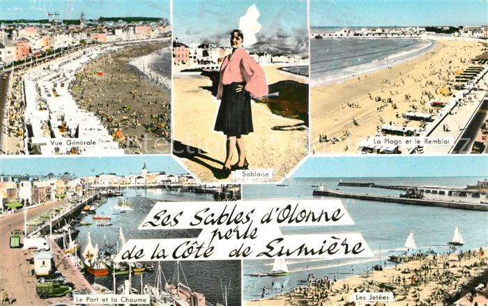 Les Sables-d Olonne Vue generale La Plage et le Rembloi Le Port et la Chaume Les