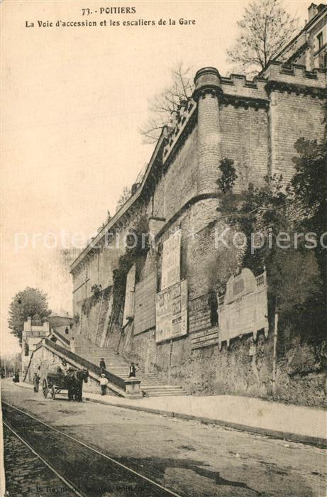 Poitiers 86 La Voie d’accession et les escaliers de la Gare