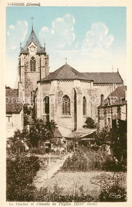 Vivonne Le Clocher et l’Abside de l'Eglise