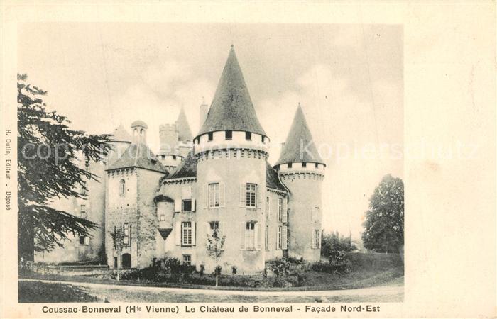 Coussac-Bonneval Haut Vienne Le Chateau de Bonneval Facade Nord Ouest