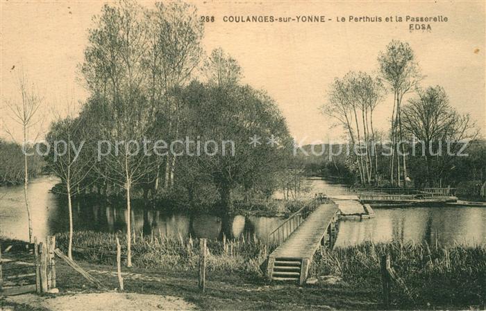 Coulanges-sur-Yonne Le Perthuis et la Passerelle EDSA
