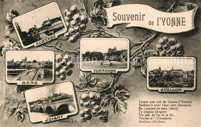 Yonne Region Auxerre Sens Tonnerre Joigny Avallon