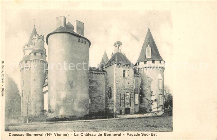Coussac-Bonneval Haut Vienne Le Chateau de Bonneval Facade Sud Ouest