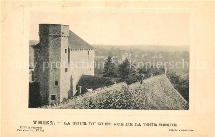 Thizy Yonne La Tour du Guet vue de la Tour Ronde