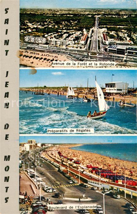 Saint Jean de Monts Avenue de la Foret et la Rotonde Preparatifs de Regates Boul
