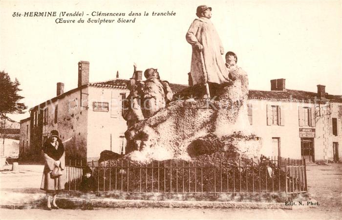 Sainte-Hermine Clemenceau dans la tranchee Oeuvre du S