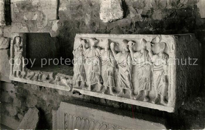 Vaison-la-Romaine Vaucluse Sarcophage Chretien en marbre du Ve Les