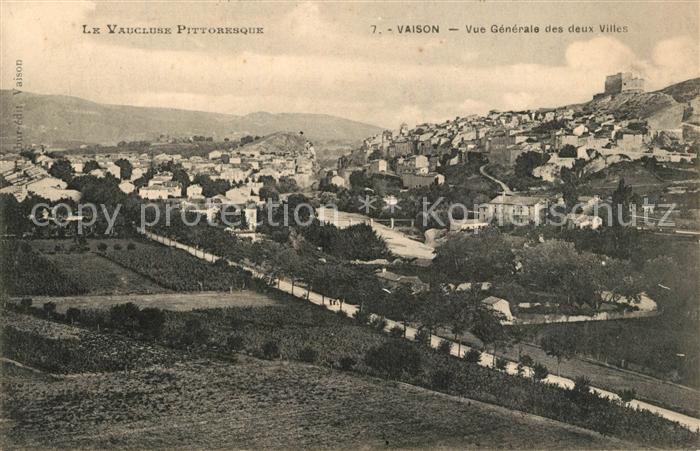Vaison-la-Romaine Vaucluse Vue generale des deux Villes