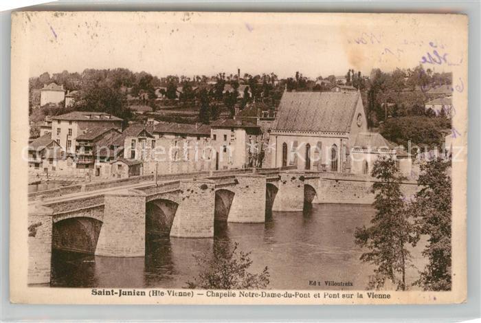 Saint-Junien Chapelle Notre Dame du Pont et Pont sur la Vienne