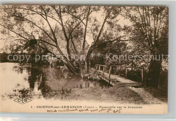 Brienon-sur-Armancon Bourgogne Passerelle sur le Creanton