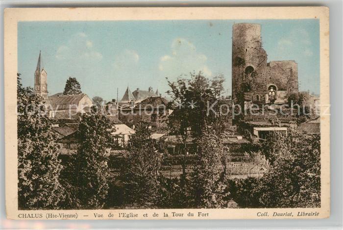 Chalus Haute-Vienne Vue de l’Eglise et de la Tour du Fort