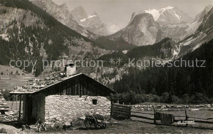 Pralognan-la-Vanoise Vieux Chalet et Massif de la Vanoise Al