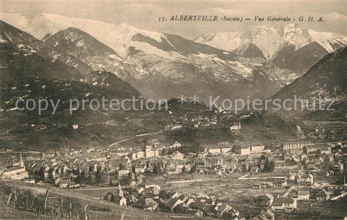 Albertville Savoie Vue Generale et les Alpes
