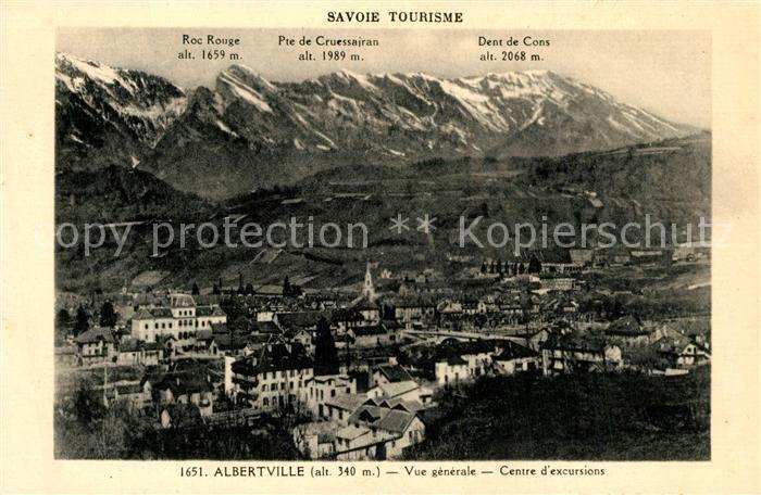 Albertville Savoie Vue Generale Alpes Francaises